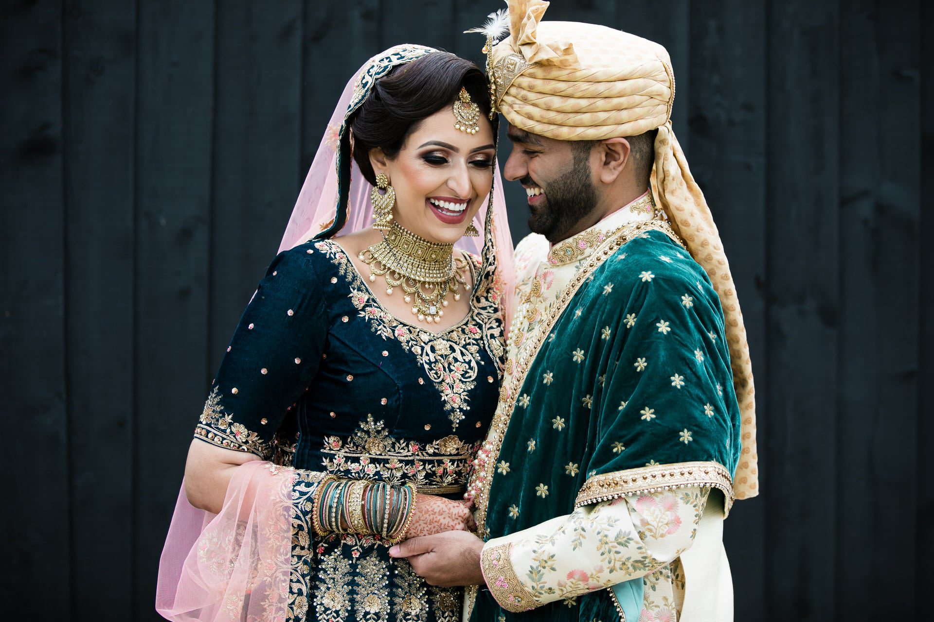 Asian wedding portrait at Tewinbury farm