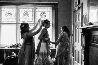 HIndu Wedding bride getting ready