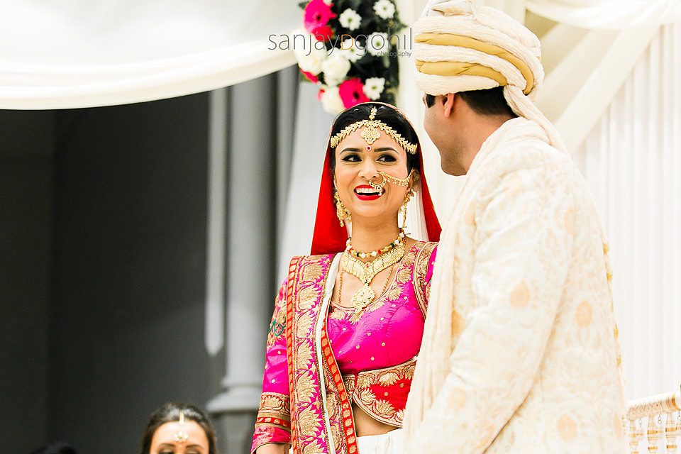 Asian Wedding Bride laughing