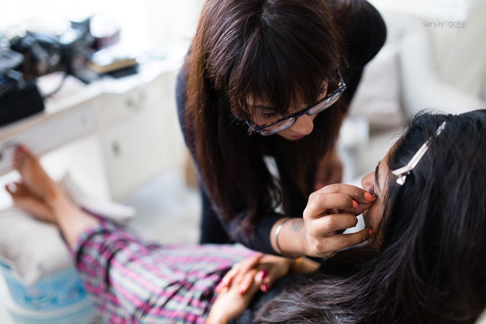 Suky Gill MUA getting Asian Bride ready