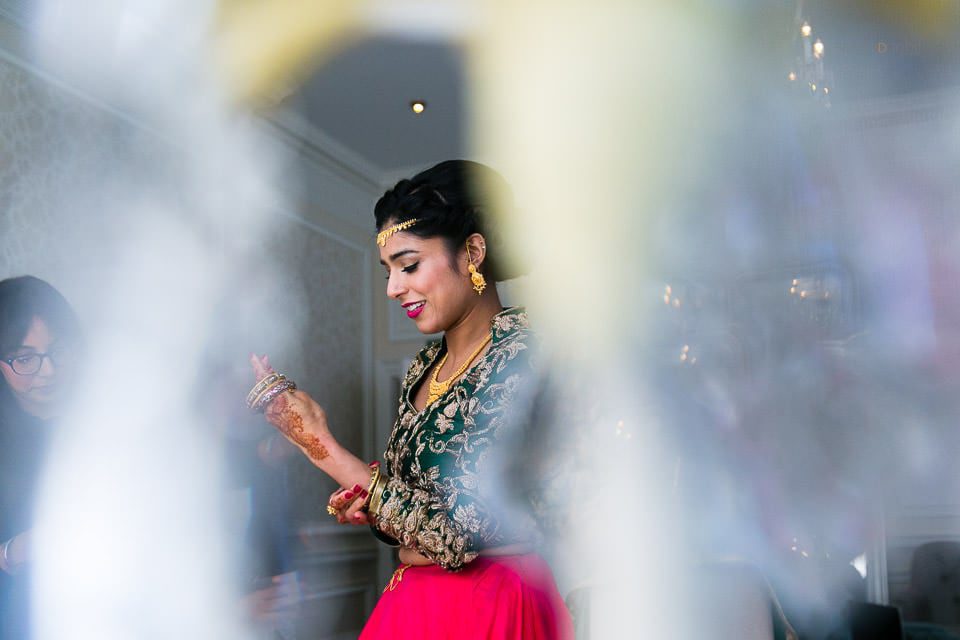 Hindu Bride getting ready