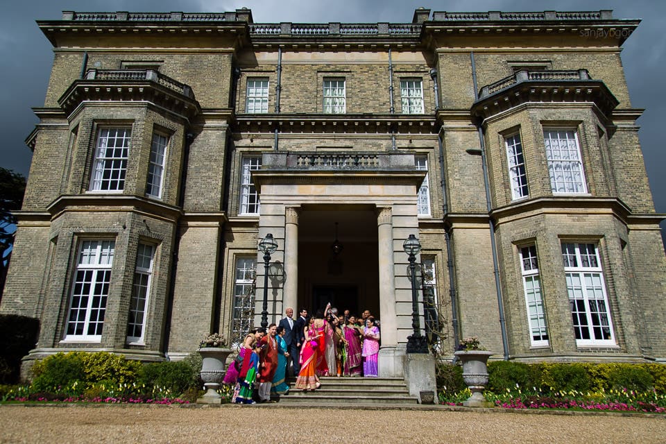 Asian Wedding guests at Hedsor House