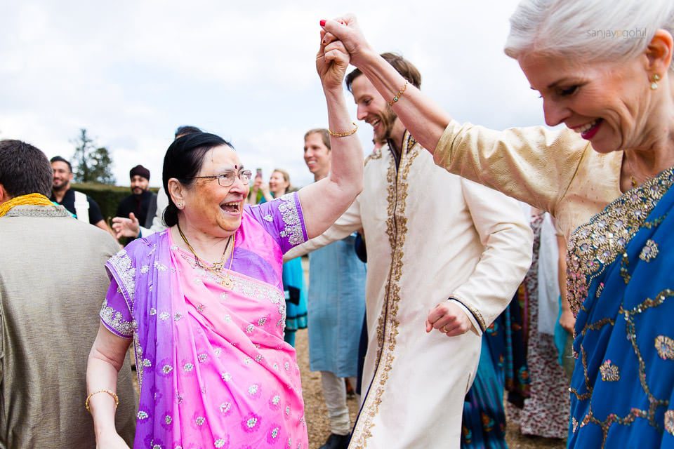 Hindu Wedding guests dancing