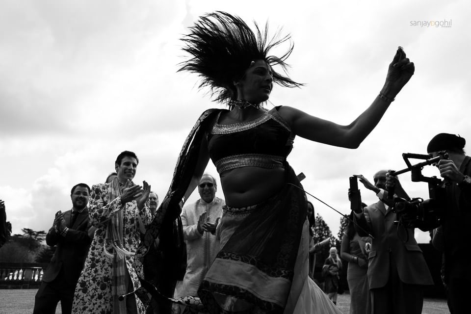 Hindu Wedding guests dancing