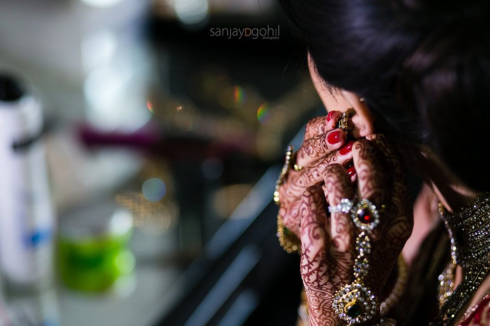 Close up of asian wedding jewellery 