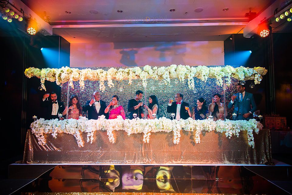 Head table at Wedding reception