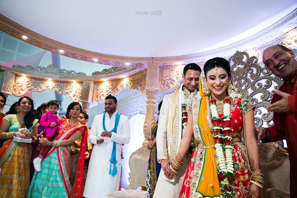 Phera ceremony during Hindu wedding ceremony