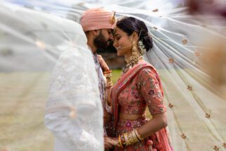 Asian wedding portrait at North Mymms Estate