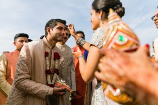 Groom's arrival for Asian wedding