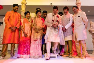 Gujarati wedding welcoming ceremony