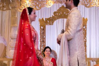 Mother of the bride smiling