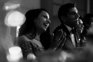 Wedding reaction during speeches at Meridian Grand