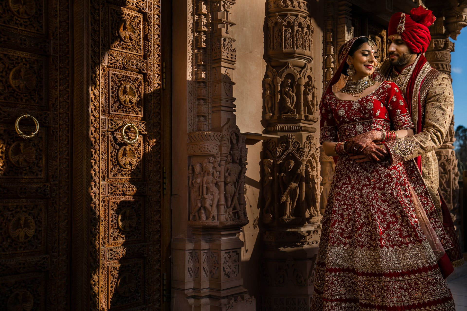 Wedding portrait at Oshwal centre