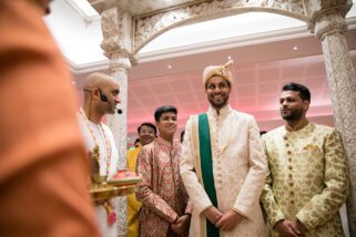 Asian wedding welcoming ceremony