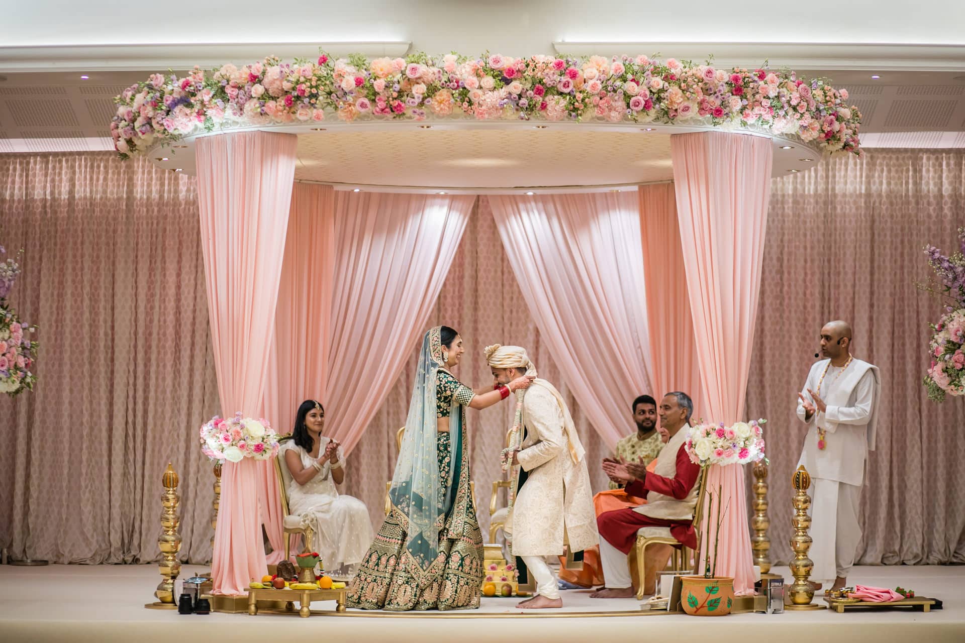 Hindu Wedding garlanding ceremony