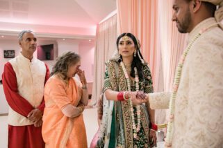 Emotional parents during Hindu Wedding