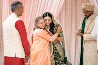 Mother and Bride hugging