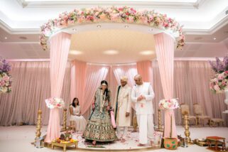 Seven Steps ceremony during Hindu Wedding