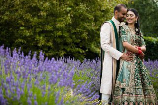 Asian wedding portraits at Oshwal centre, Potters Bar