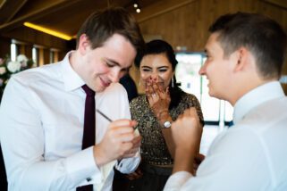 Wedding reception party at Aber Lakes