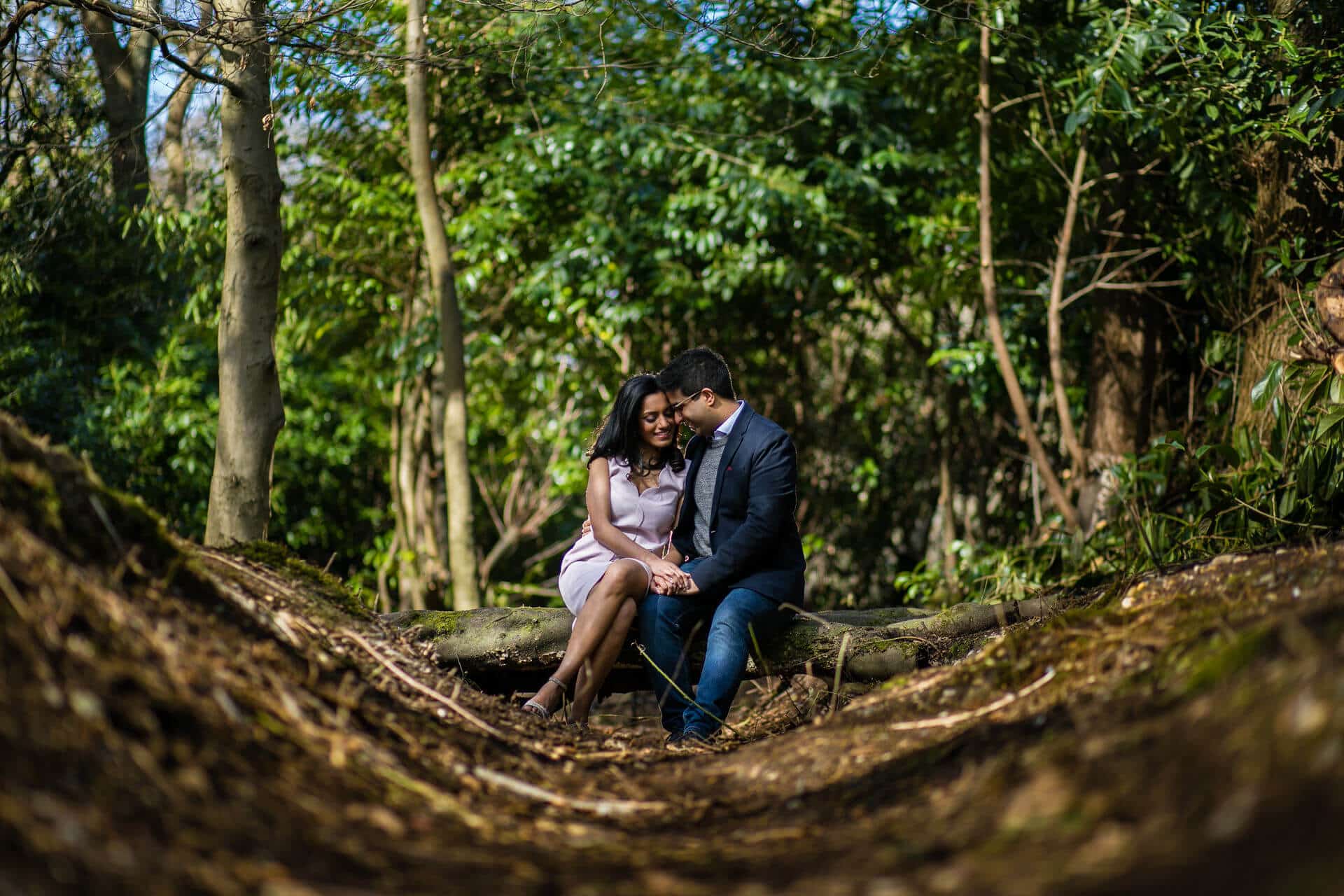 Pre wedding shoot in a forest