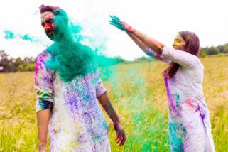 Holi themed photoshoot