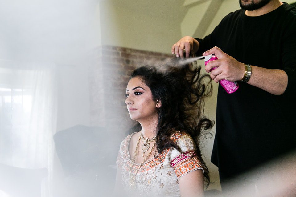 Asian Wedding Bride getting ready by Dil Matharu
