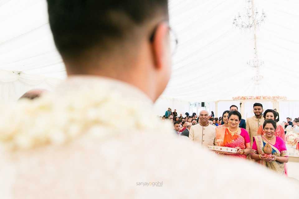 Asian Wedding groom welcoming ceremony