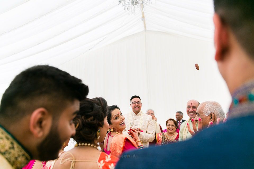 Asian Wedding groom welcoming ceremony