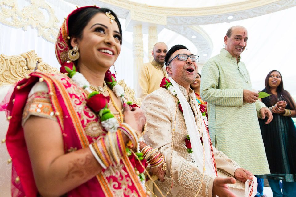 Groom laughing