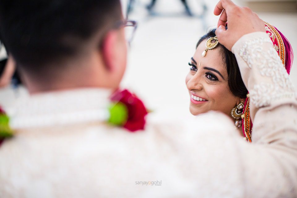 Sindoor ceremony during Hindu Wedding ceremony