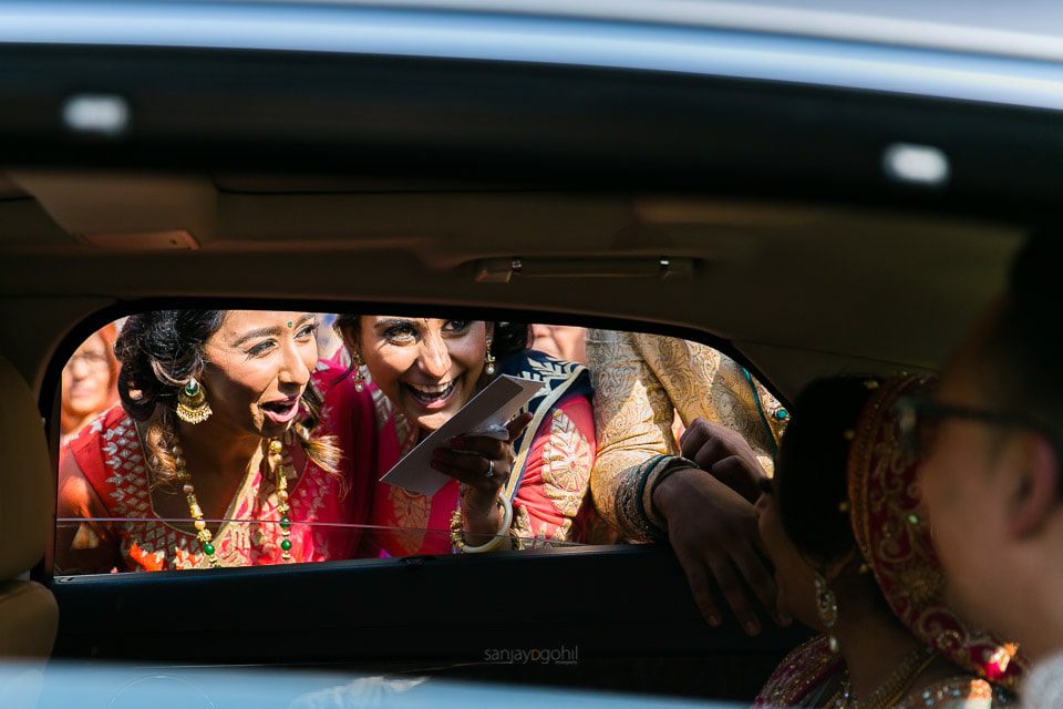 Bride's siblings saying goodbye