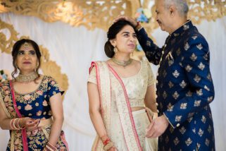 Bride with parents