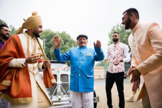 Arrival of asian wedding groom