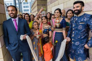 Asian wedding Bridal Party