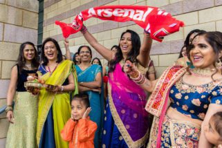 Indian wedding welcoming ceremony