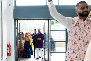 Indian wedding welcoming ceremony