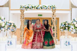 Hindu wedding bride arrival