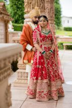 Asian wedding portrait at Oshwal centre