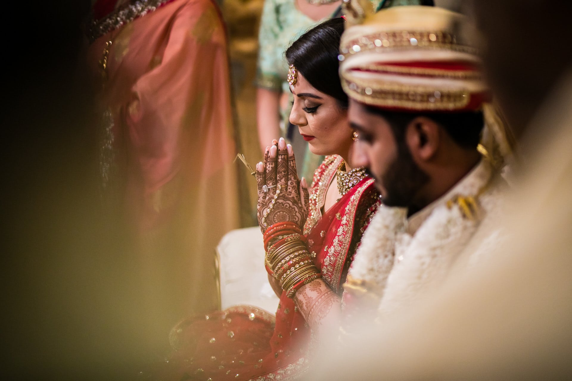 Asian Bride praying