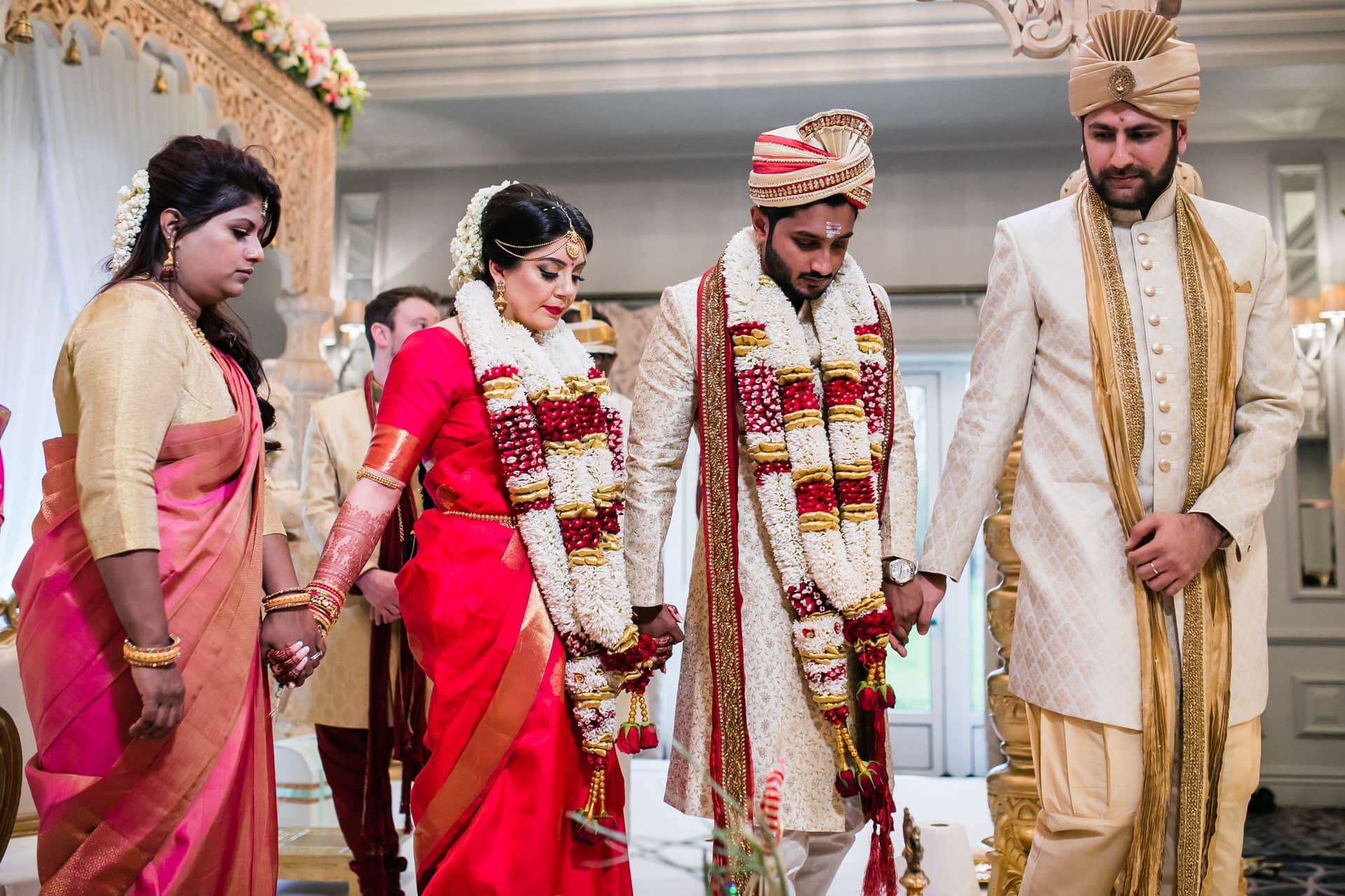 Bride and groom during the pheras