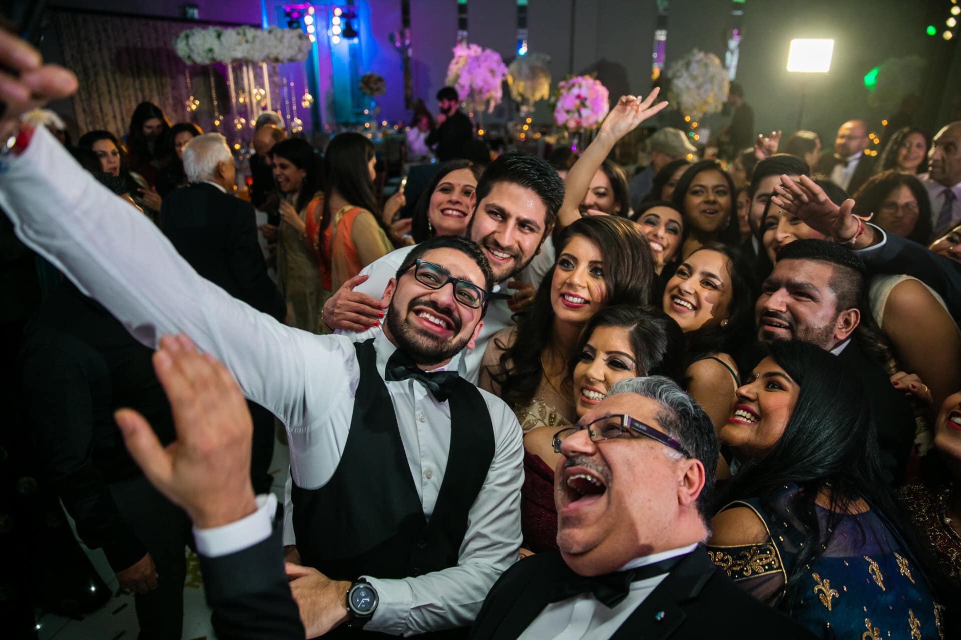 Asian wedding reception party at Sopwell House