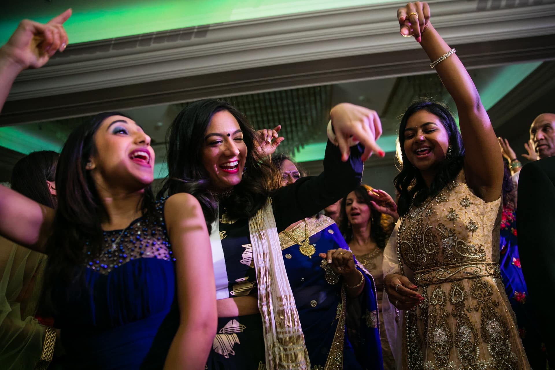 Asian wedding reception party at Sopwell House