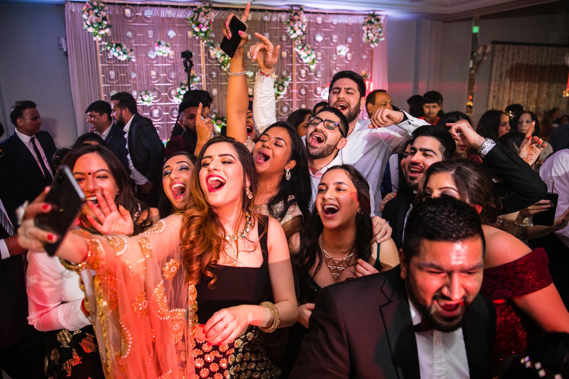 Asian wedding reception party at Sopwell House