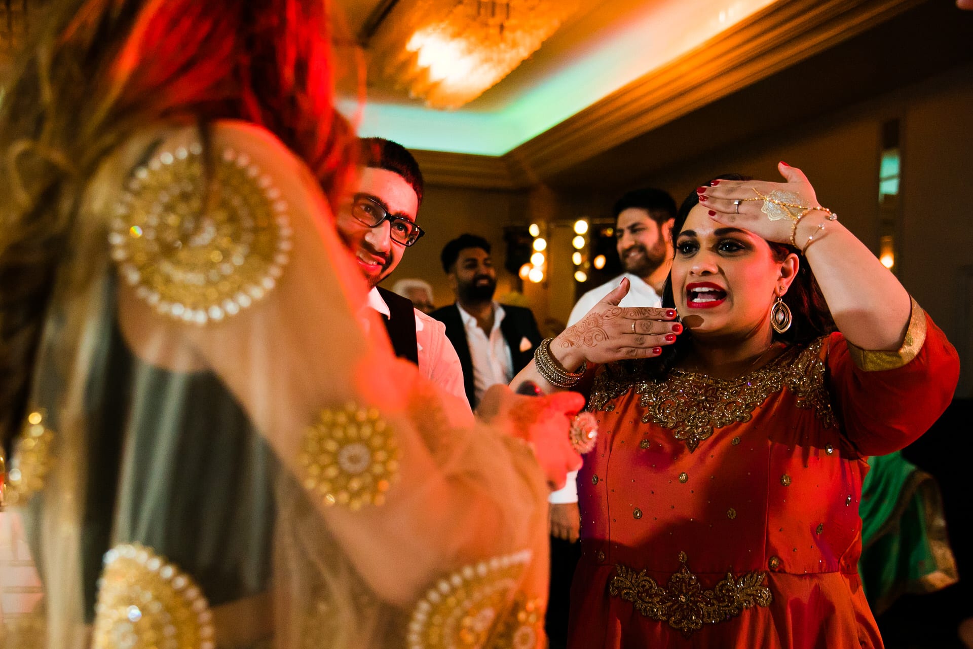 Asian wedding reception party at Sopwell House