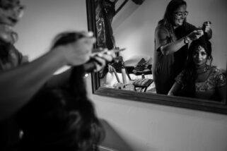 Asian Wedding bride getting ready