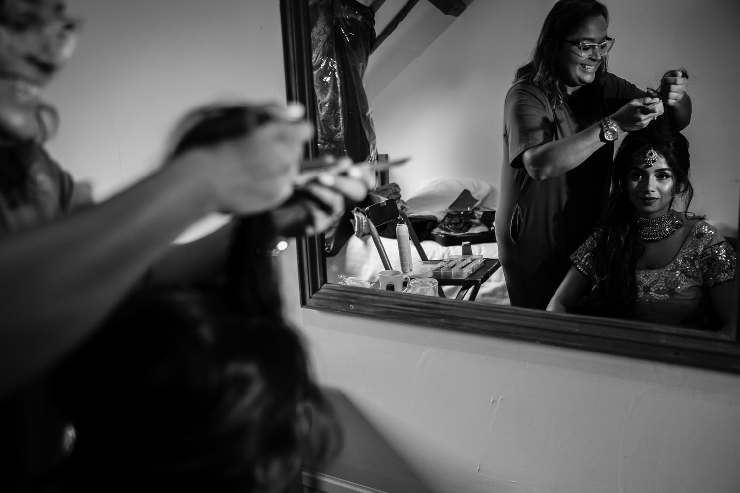 Asian Wedding bride getting ready