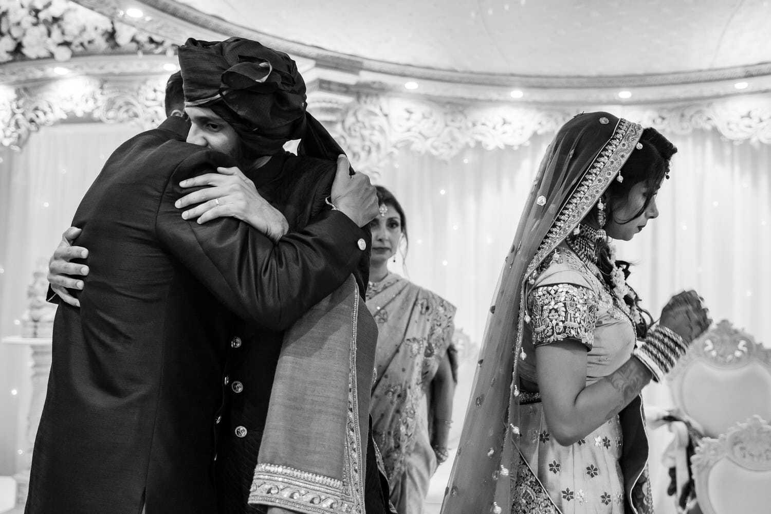 Leaving ceremony during Hindu wedding