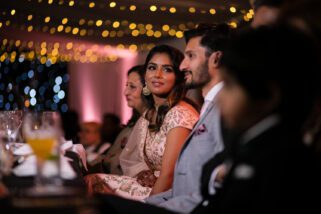 bride looking at groom