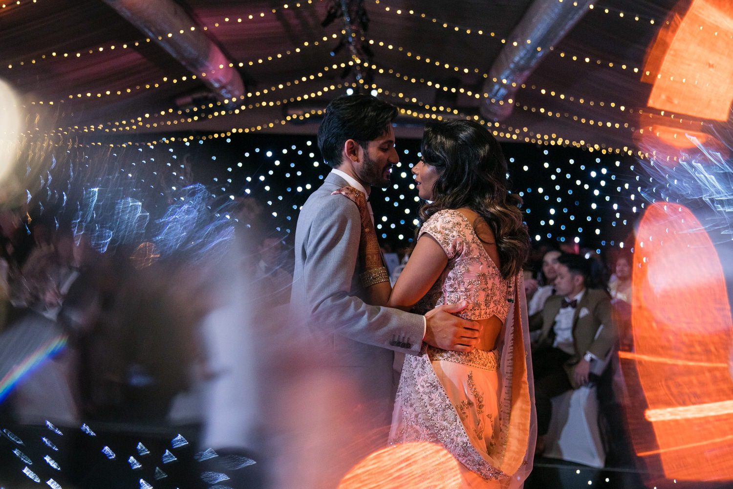 Bride and groom first dance